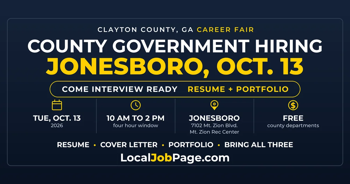 Clayton County Career Fair, Oct. 13 in Jonesboro: What to Know Before You Go